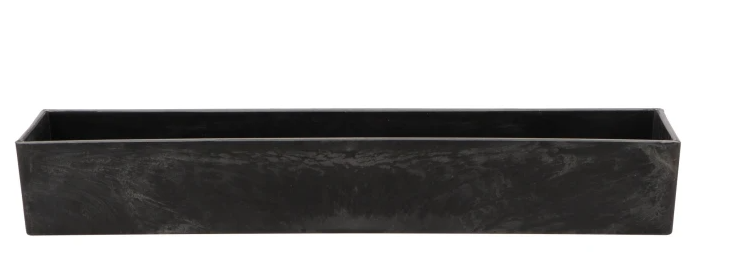 MELAMINE GREY TRAY RECTANGLE 40X9X6CM