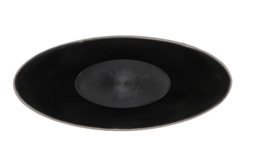 MELAMINE GREY VASE OVAL 20X9X12CM