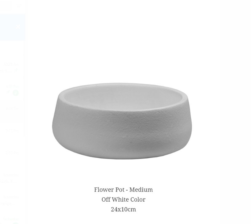 Flower pot - Off White Medium 24/10