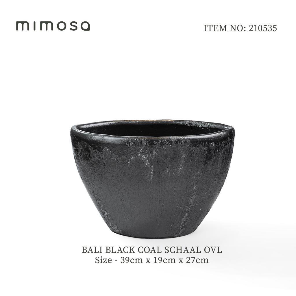 Bali black coal bowl oval
