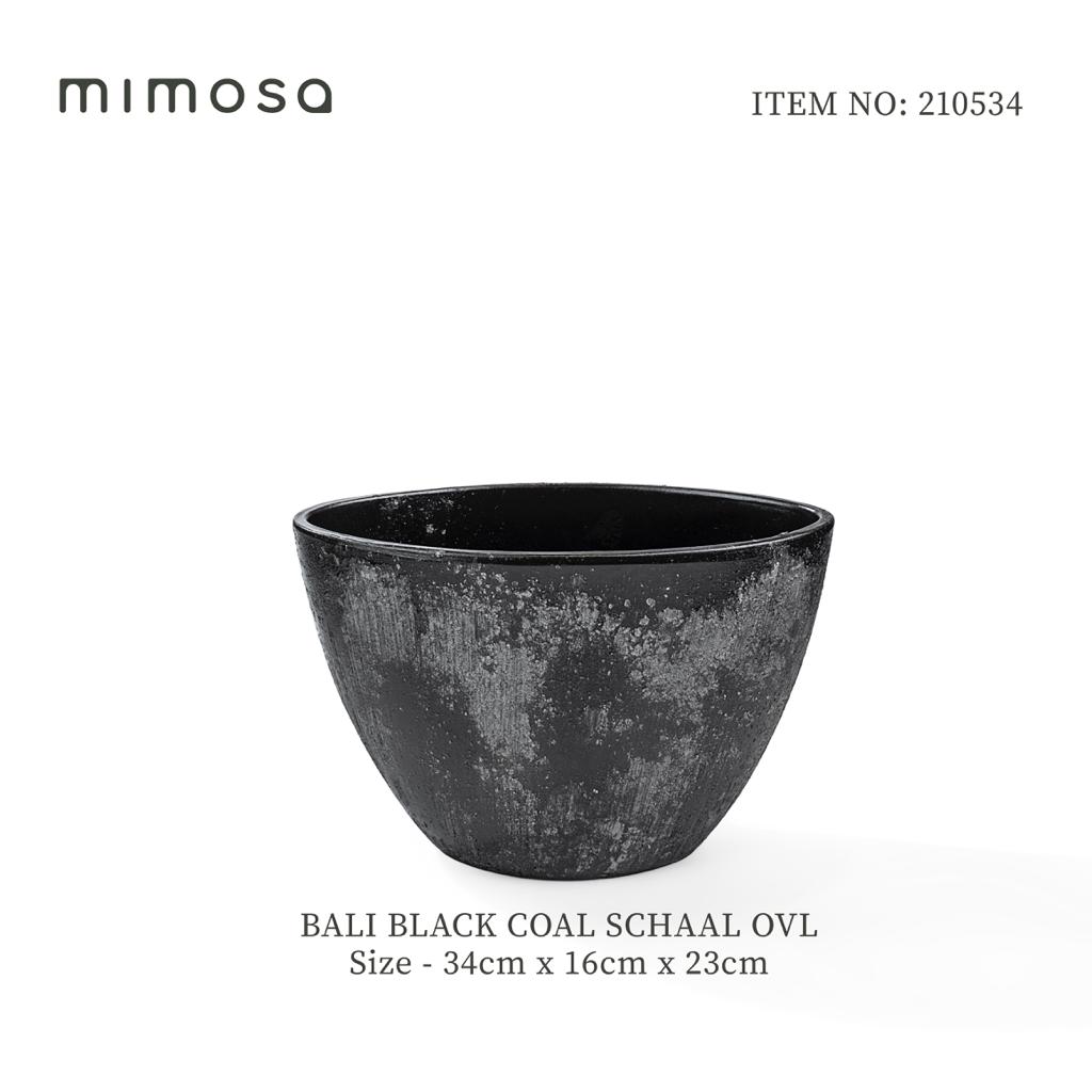 Bali black coal bowl oval