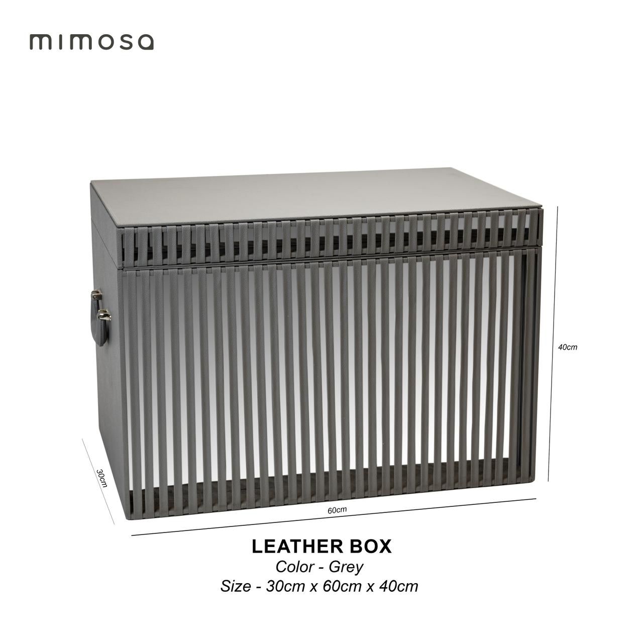 LEATHER BOX 80X40X40