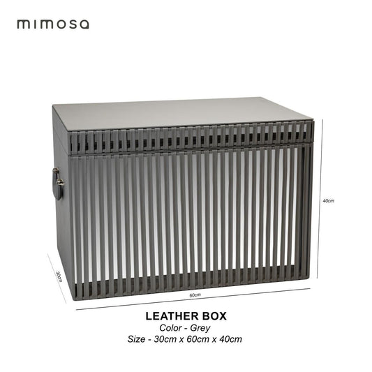 LEATHER BOX 80X40X40