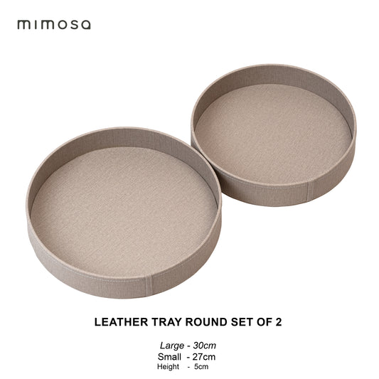 LEATHER TRY ROUND L : 30cm...s:27cm