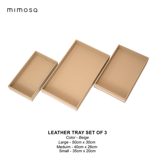 LEATHER TRY SET OF 3