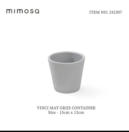 Ceramic white matt pot orchid 14cm