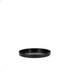 MELAMINE BLACK TRAY 27X27X3CM