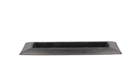 MELAMINE GREY TRAY RECTANGLE 36X17X3CM