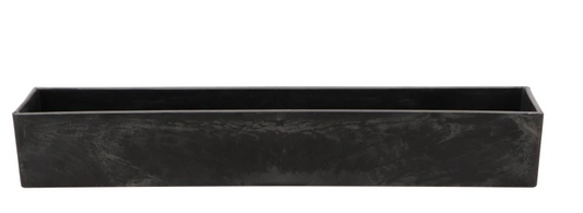 MELAMINE GREY TRAY RECTANGLE 40X9X6CM