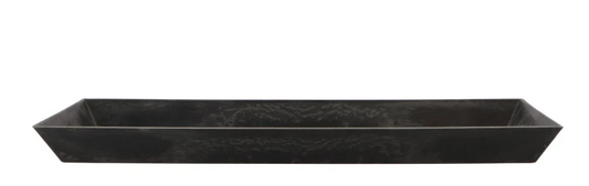 MELAMINE GREY BOWL RECTANGLE 50X20X4CM