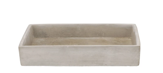 CEMENT VASE CONCRETE BOWL RECTANGLE