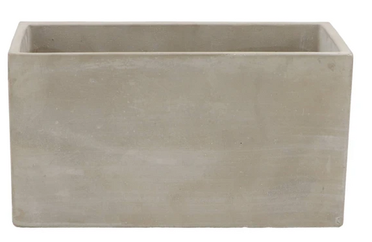 CONCRETE BOWL RECTANGLE 26X13X14CM