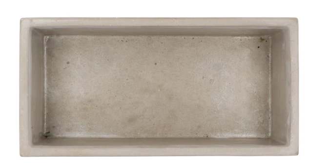 CONCRETE BOWL RECTANGLE 26X13X14CM