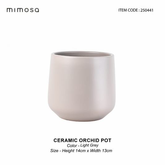 Ceramic stone grey pot orchid berlin 14cm