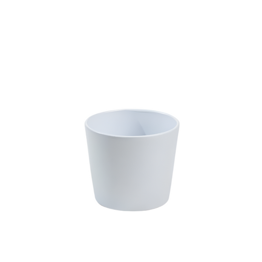 White ceramic pot with 'mimos' branding on a white background