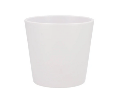Ceramic white matt pot orchid 14cm