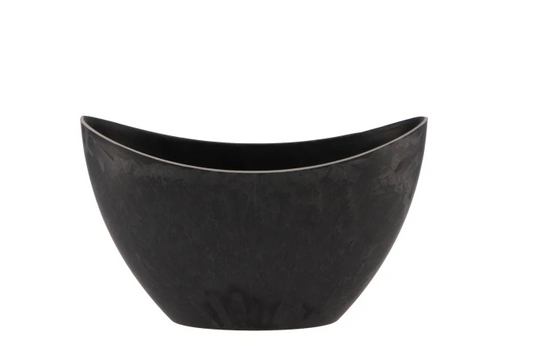 MELAMINE GREY VASE OVAL