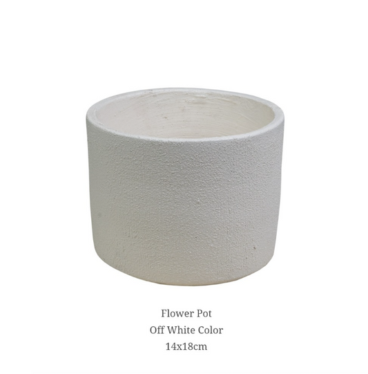 Flower Pot - Off White 18/14
