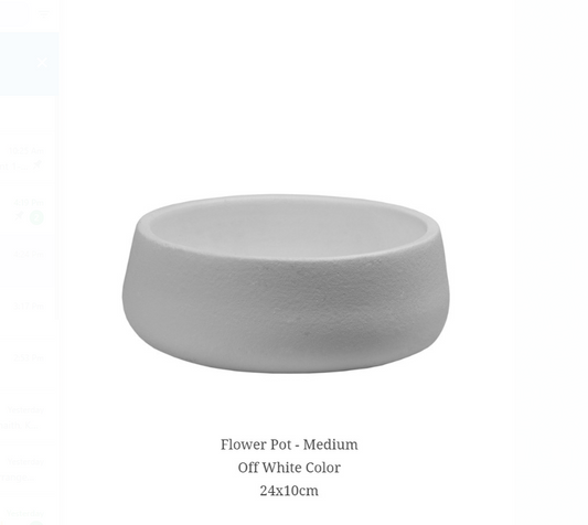 Flower pot - Off White Medium 24/10