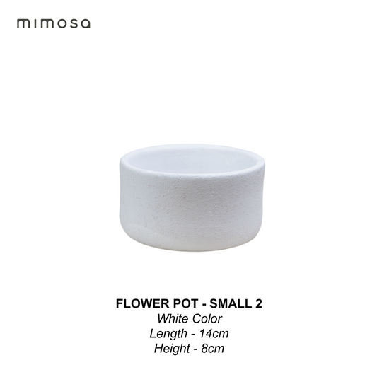 Flower Pot - White Small 14/8