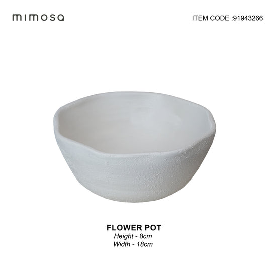 POT WHITE DISH SMALL 8X18