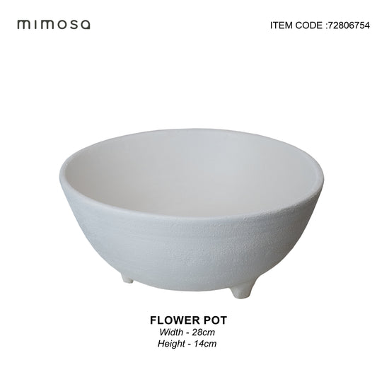 POT WHITE DISH 28X14