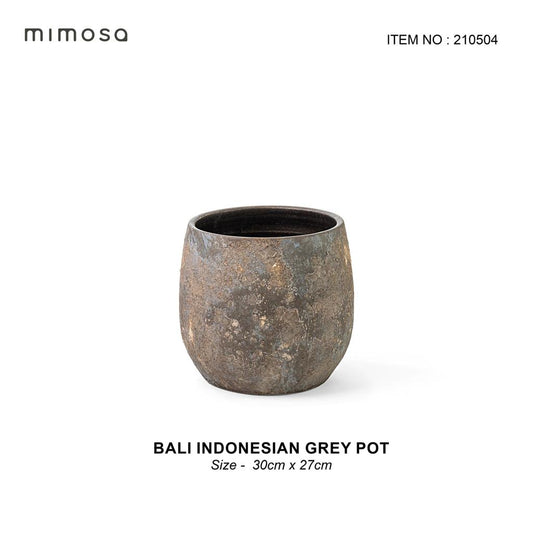 Bali indonesian grey pot