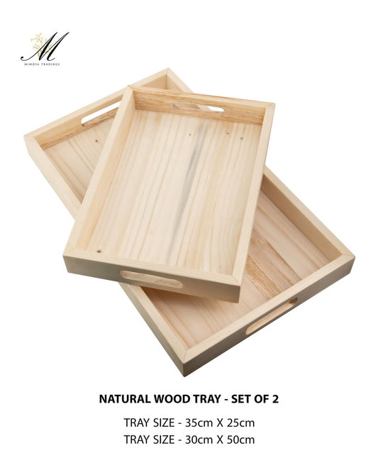 Wood Tray Set of 2